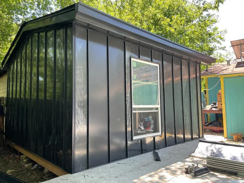 Black standing seam metal wall panels for Metal Roof Installation in Clairton