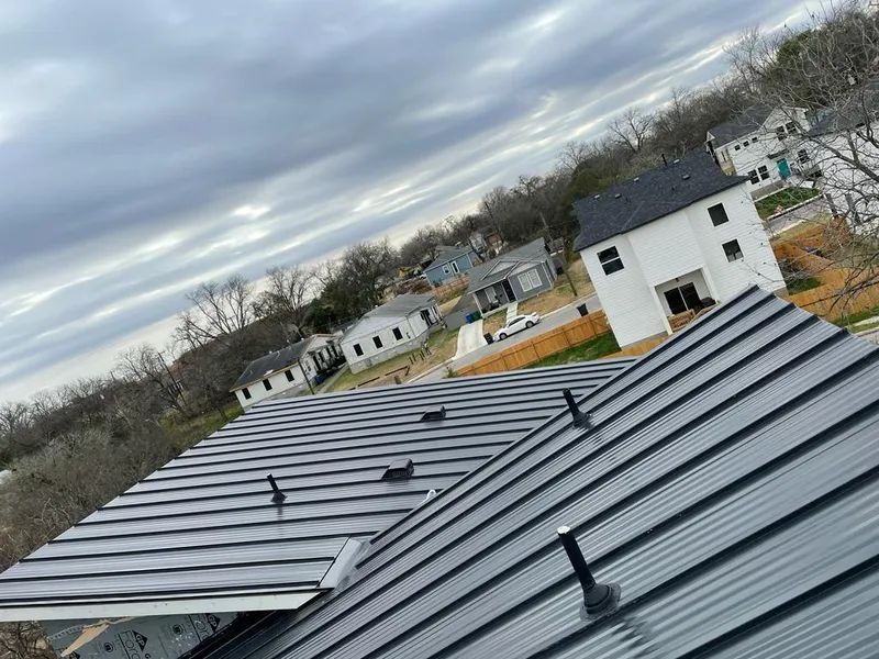 Standing seam metal roof panels with vents for Skylight Repair in Clairton